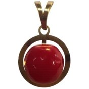 تصویر پلاک طلا زنانه طرح سیب سرخ 