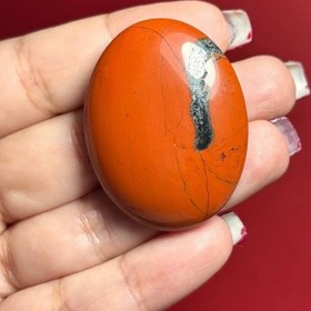 تصویر نگین درشت کلکسیونی سنگ طبیعی جاسپر سرخ معدنی کد 60307 