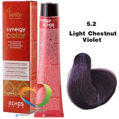 تصویر سلیار 5.2 اچ اس لاین رنگ موی سینرژی فاقد آمونیاک شاه بلوطی روشن بنفش - قهوه ای روشن بنفش light chestnut violet 