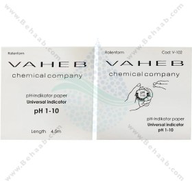 تصویر کاغذ اندازه گیری PH از 1 تا 10 واهب مدل V-102 Vaheb V-102 pH Test Paper Strip Roll Range 0-10