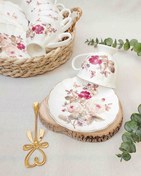 تصویر فنجان و نعلبکی گل سرخ 