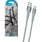 تصویر کابل شارژ و دیتا usb to type c سلبریت مدل cb-16 با 3 آمپر توان فست شارژ 