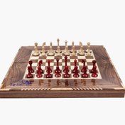 تصویر مهره شطرنج چوبی کلاسیک قرمز کد SC3 