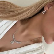 تصویر نیم ست گردنبند گوشواره کد GA00071 