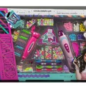 تصویر اسباب بازی ست دستگاه بافت مو کودک به همراه مهره 