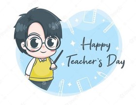 تصویر بنر تبریک روز معلم – World teachers day cartoon illustration 