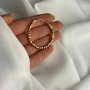 تصویر گوشواره حلقه‌ای مهره‌ای ژوپینگ کد39 