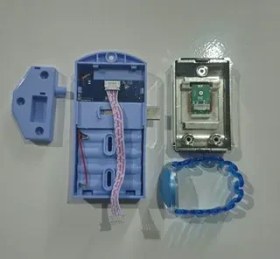 تصویر قفل استخری آفلاین ، به همراه دستبند مدل ویستا em27 قفل الکترونیکی کمد آفلاین ، فرکانس EM125k