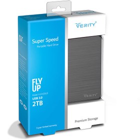 تصویر هارد اکسترنال وریتی Verity V-EH20U3 HDD USB3.0 2TB Verity V-EH20U3 fly up HDD USB3.0 2TB super speed portable hard drive