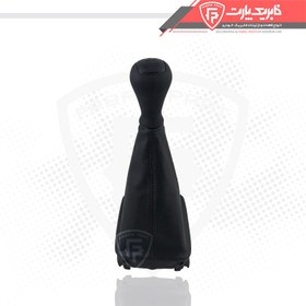 تصویر سر دنده و گردگیر دنده پژو 206 – 207 چرم رنگ مشکی 