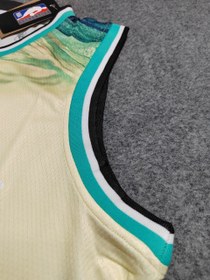 تصویر لباس بسکتبالی لیکرز 2025 رنگ سبزآبی 