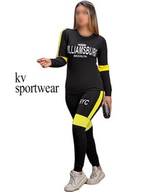 تصویر تیشرت شلوار آستین بلند ورزشی زنانه NYC NYC Womens Long Sleeve Sports TShirt