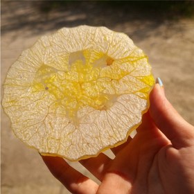 تصویر زیرلیوانی رزینی طرح زرد ۱ 