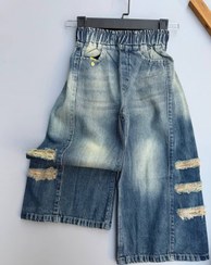 تصویر شلوار شافل آبی لی 