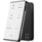 تصویر کیف پول سخت افزاری لجر مدل Stax با نمایشگر E-Ink خمیده و کلید ریکاوری 