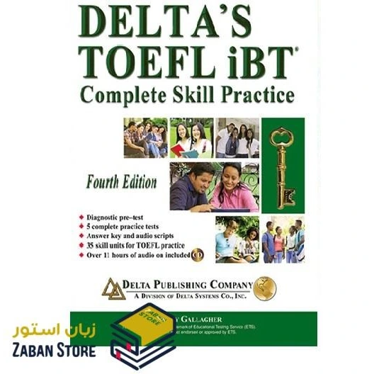 خرید و قیمت DELTA'S Key to the TOEFL iBT Complete Skill Practice Fourth  Edition دلتا کی تو تافل آی بی تی ویرایش چهارم | ترب