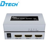 تصویر اسپلیتر 1 به 2 دیتک مدل DTECH 4k*2k HDMI Splitter 1*2 DT7142A 