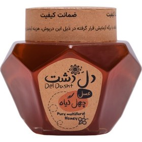 تصویر عسل چهل گیاه دل دشت - 500 گرم (گرما ندیده و بدون تغذیه مصنوعی دارای برگه آزمایش) 