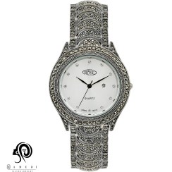 تصویر ساعت نقره مردانه سیاه قلم Rose مدل WIM H5 