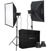 تصویر کیت دوتایی نور ثابت نانلایت FS-300B با سافت باکس و سه پایه 