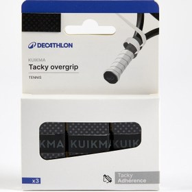 تصویر اورگریپ تنیس دکتلون کویکما – DECATHLON OVERGRIP Black TACKY – بسته 3 عددی DECATHLON Tennis Overgrip - Black - 3 Pieces - TACKY