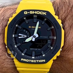 تصویر ساعت مچی کاسیو جی شاک مدل GA2110SU-9A تمام فول(جیشاک GShock) تنظیم اتوماتیک با پایتخت کشورها ، اتولایت اتوماتیک 