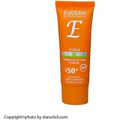 تصویر کرم ضد آفتاب اویدرم اویسان رنگی مناسب پوست چرب Eviderm Evisun Tinted SunScreen For Oily Skin SPF50 Cream 40ml