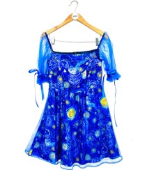 تصویر پیراهن شب پرستاره پرنسسی 