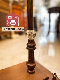 تصویر آباژور ایستاده ۳ پایه چوبی مدل هرم 