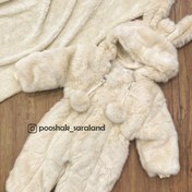 تصویر کاپشن سرهمی خز نوزاد در 3 رنگ 