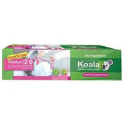 تصویر کيسه زباله بنددار تجزيه پذير رولي 70*55 جعبه 20 ع متوسط کوالا 