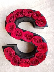 تصویر باکس گل حروف کد L2 Letter A Rose Box Code L2