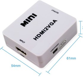 تصویر تبدیل مینی مدل HDMI به VGA MINI HDMI to VGA Converter