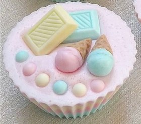 تصویر شمع کاپ کیک رنگی 