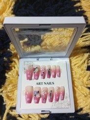 تصویر ناخن مصنوعی عروس ART NAILS کد 8 