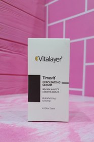 تصویر سرم لایه برار تایم ویت ویتالیر 7% گلایکولیک اسید حجم 30میلی لیتر Vitalayer Timevit Glycolic Acid 7 Exfoliating Serum 30 ml