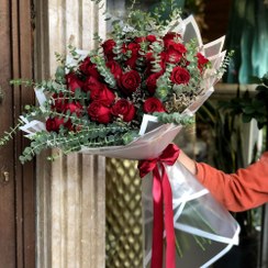 تصویر دسته گل رز هلندی – کد 4034 