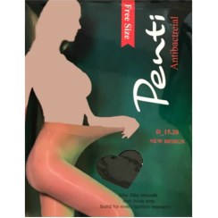 تصویر جوراب شلواری زنانه پنتی مدل 15.20D بادکنکی رنگ مشکی 