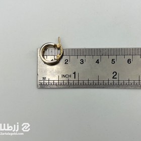 تصویر گوشواره حلقه ای ناپل دو رنگ سایز کوچک کد E17143 