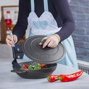 تصویر تابه ووک چدن نالینو مدل Feleti ( بدون درب ) ا feleti fry cast iron pan feleti fry cast iron pan