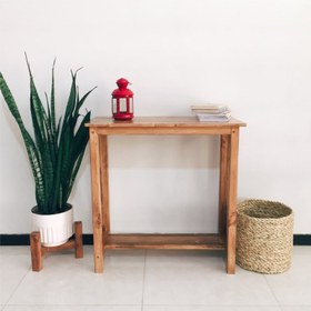 تصویر کنسول چوبی روستیک دکور مدل B400 Wooden console