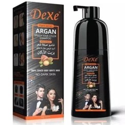 تصویر شامپو رنگ دکسی مشکی آرگان حجم 420 میل فوری در 8 دقیقه | DeXe ARGAN SPEEDY HAIR COLOR SHAMPOO 