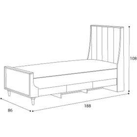 تصویر تخت نوجوان 80*180 ژینا 
