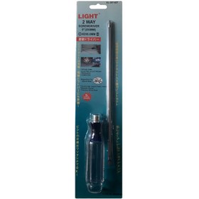 تصویر پیچ گوشتی دو طرفه (دوسو و چهارسو) لایت ژاپن شیشه ای مدل SL-207 Light Two Sided Screwdriver SL-207-82T