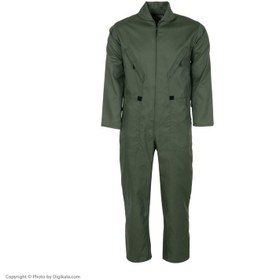 تصویر لباس کار سرهمی سبز . لباس مکانیکی . لباس کار خلبانی - 42 