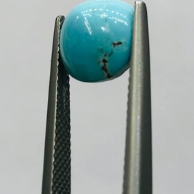 تصویر نگین فيروزه طبيعى سایز 10*10 تراش اوال 