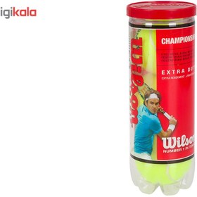 تصویر توپ تنیس ویلسون مدل Championship بسته 3 عددی ا Wilson Championship Tennis Balls Pack Of 3 Wilson Championship Tennis Balls Pack Of 3