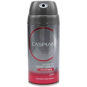 تصویر اسپری دئودورانت مردانه Invincible حجم 150میل کاسپین Caspian Invincible Deodorant Spray For Men 150ml