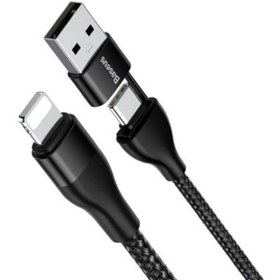 تصویر کابل 1متری Lightning به USB/Type-C بیسوس CATLYW-G01 ا Baseus CATLYW-G01 1m Lightning to USB/Type-C Magnetic Cable Baseus CATLYW-G01 1m Lightning to USB/Type-C Magnetic Cable