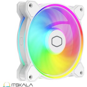 تصویر فن کیس کولرمستر مدل MF120 Halo2 White Cooler Master MF120 Halo2 White Case Fan